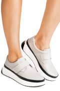 PANTOFI SPORT GRI PIELE NATURALA T6086