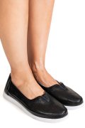 ESPADRILE NEGRE PIELE NATURALA 1SP115