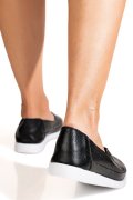 ESPADRILE NEGRE PIELE NATURALA 1SP115