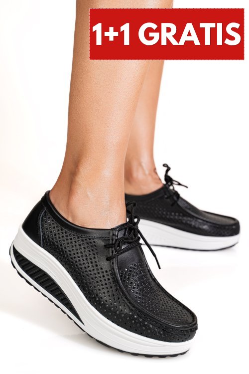 Mocasini black piele naturala asp525