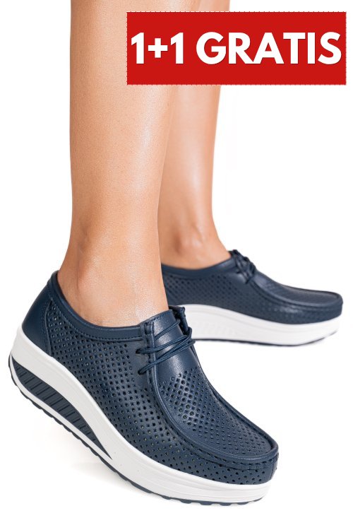 Mocasini navy piele naturala asp525