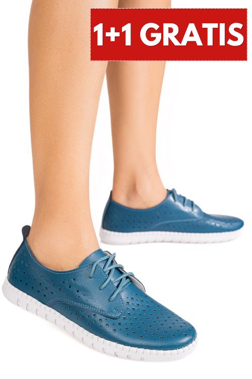 Pantofi sport light blue piele naturala 6sp05