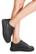PANTOFI SPORT NEGRI PIELE NATURALA NSPW-011