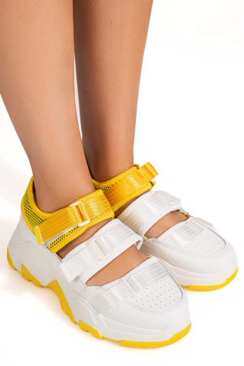 Pantofi sport white yellow kspr-009