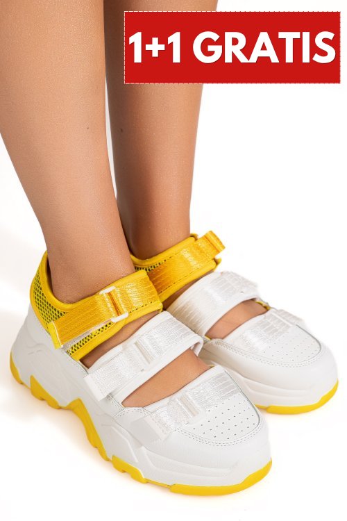 Pantofi sport white yellow kspr-009
