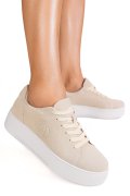 PANTOFI SPORT BEJ PIELE NATURALA INTOARSA FSP002470