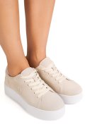 PANTOFI SPORT BEJ PIELE NATURALA INTOARSA FSP002470