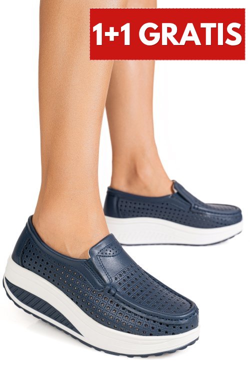 Mocasini navy piele naturala asp522