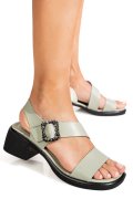 SANDALE OLIVE PIELE NATURALA JPCY5769