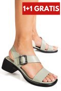 SANDALE OLIVE PIELE NATURALA JPCY5769