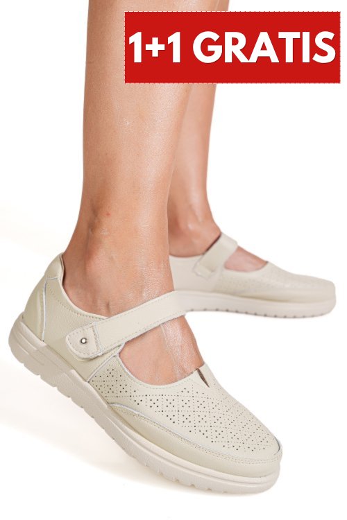 Mocasini bej piele naturala 1sp2609