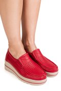 MOCASINI ROSII PIELE NATURALA MSPM220