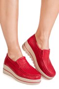 MOCASINI ROSII PIELE NATURALA MSPM220