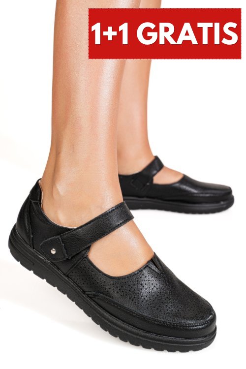 Mocasini negri piele naturala 1sp2609