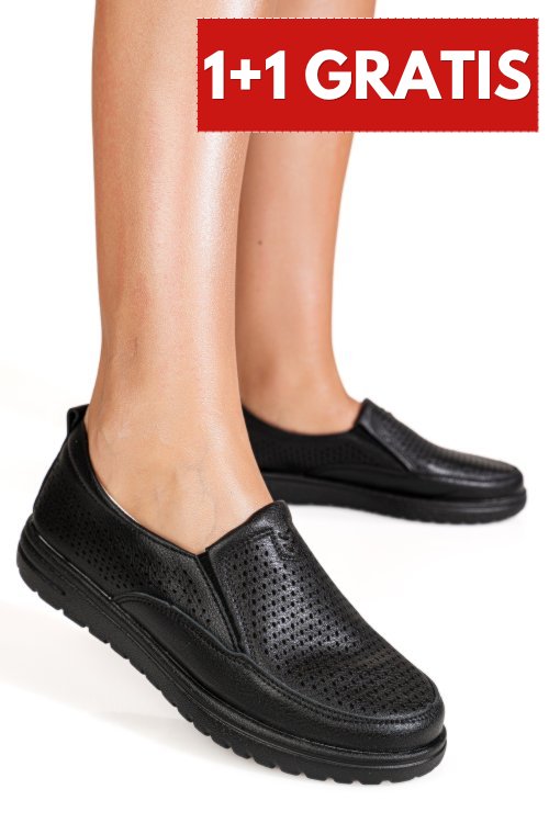 Mocasini negri piele naturala 1sp26010