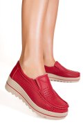 MOCASINI ROSII PIELE NATURALA MSPM221