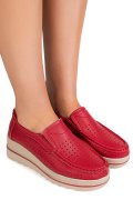 MOCASINI ROSII PIELE NATURALA MSPM221