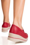 MOCASINI ROSII PIELE NATURALA MSPM221