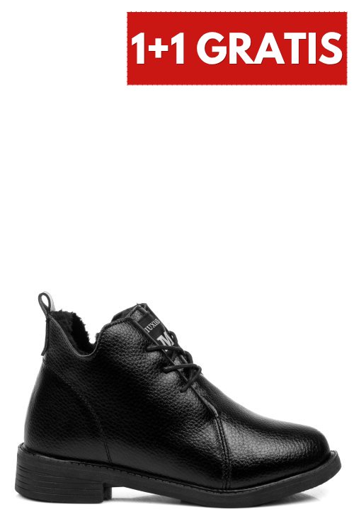 Ghete negre piele naturala 7sp66