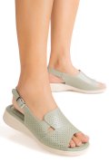 SANDALE OLIVE PIELE NATURALA TPC8052
