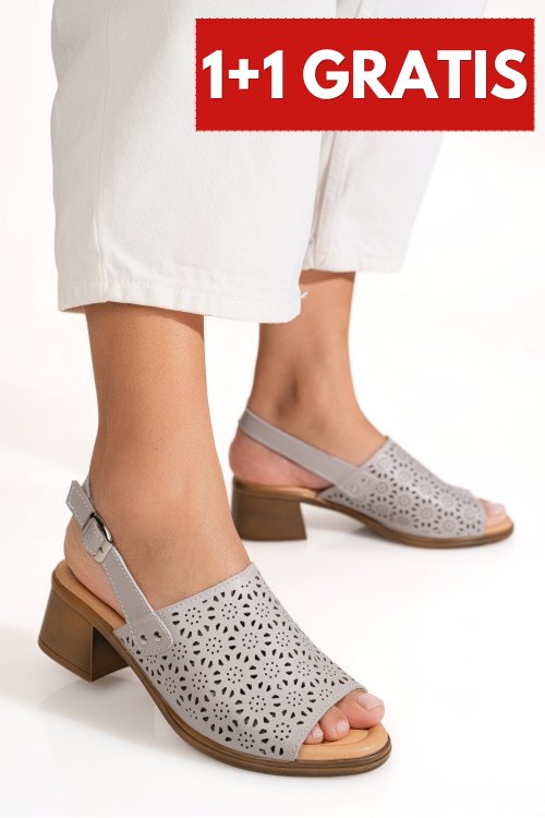 Sandale gri piele naturala tpc8049