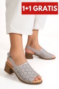 SANDALE GRI PIELE NATURALA TPC8049