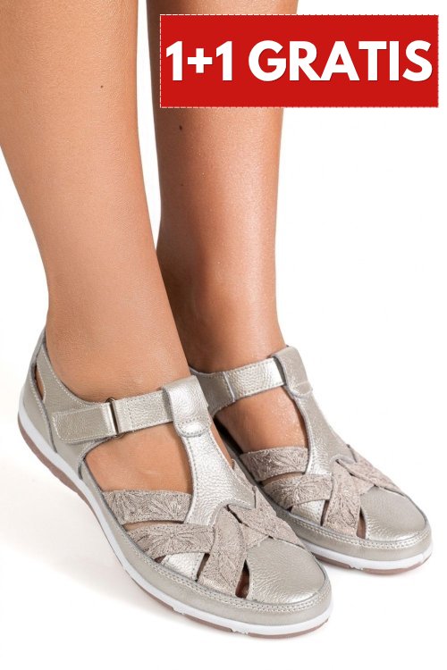 Espadrile aurii piele naturala fsp20-008