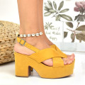 SANDALE YELLOW SUEDE 8SPS0282