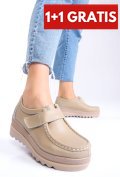 PANTOFI BEIGE PIELE NATURALA 1SP150-1