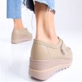 PANTOFI BEIGE PIELE NATURALA 1SP150-1