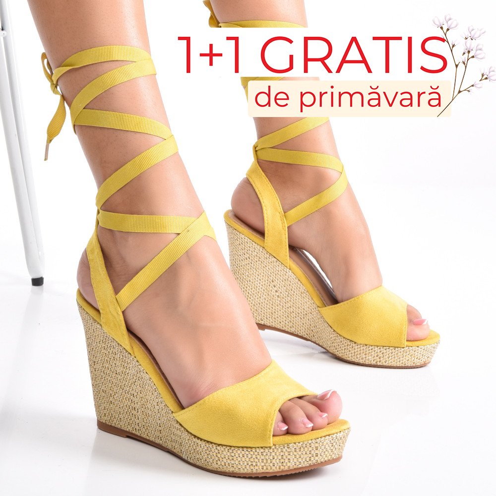 SANDALE YELLOW SUEDE OSPD0246