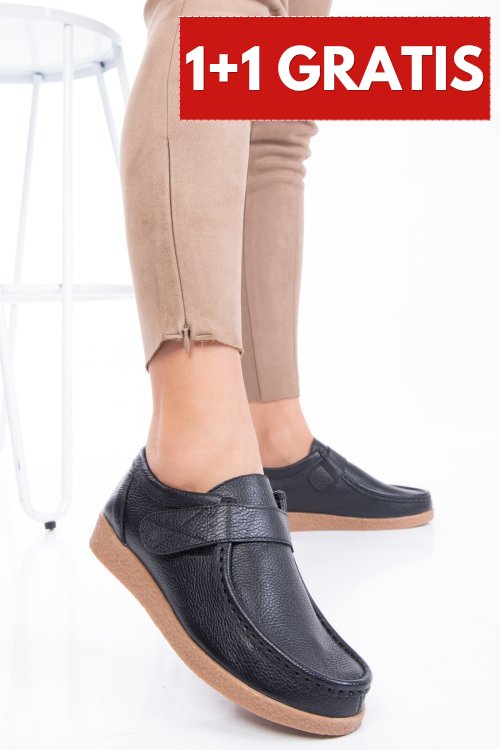 Mocasini black piele naturala 8sp518