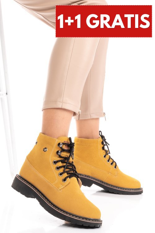 Ghete yellow piele naturala intoarsa  1sp952-1