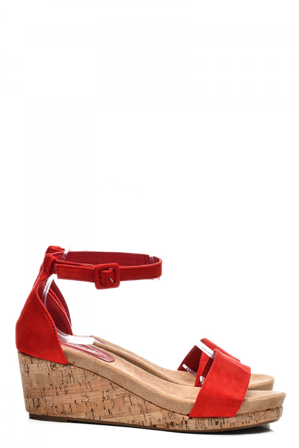 SANDALE RED SUEDE DONIS