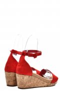SANDALE RED SUEDE DONIS
