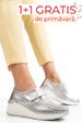 Sneakers silver piele naturala pspl-8002