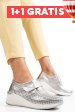 Sneakers silver piele naturala pspl-8002