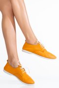 PANTOFI PORTOCALII PIELE NATURALA 1SP002