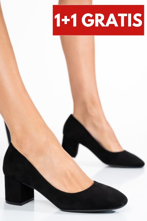 Pantofi black suede ospd408