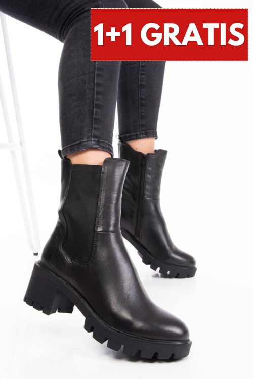 Ghete dama de iarna piele naturala negre 8s77799