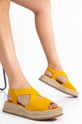 SANDALE YELLOW SUEDE BSPL00124