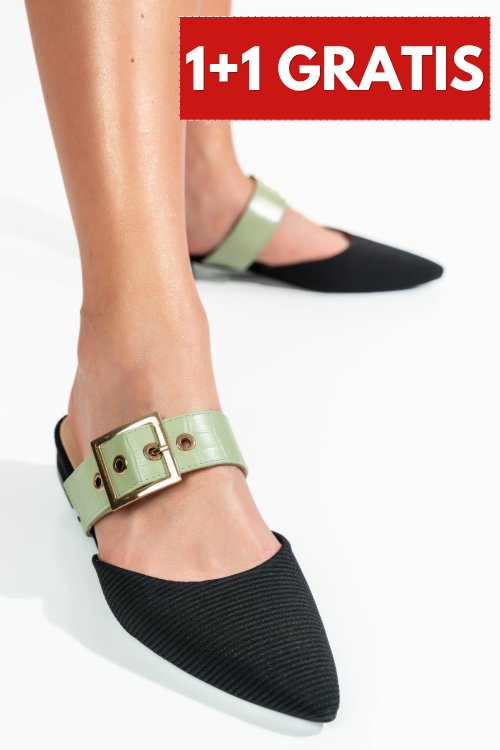 Papuci black green lspu0040