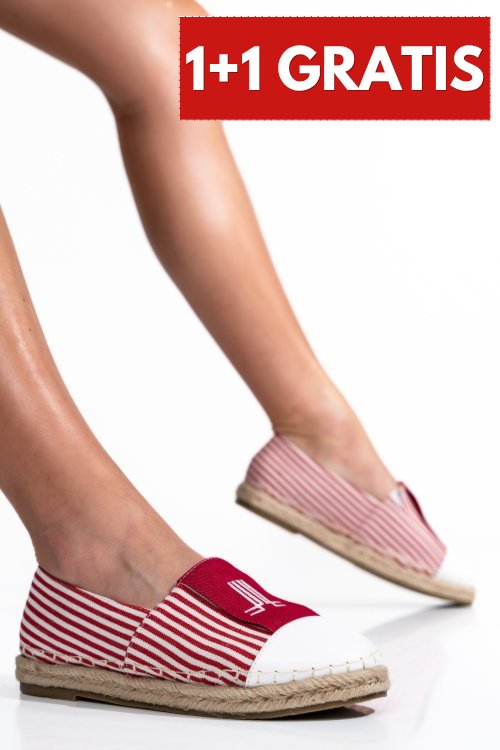 Espadrile red white lt84201sd