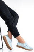 MOCASINI LIGHT BLUE PIELE NATURALA 8SP518