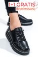 Pantofi sport black piele naturala aspw357