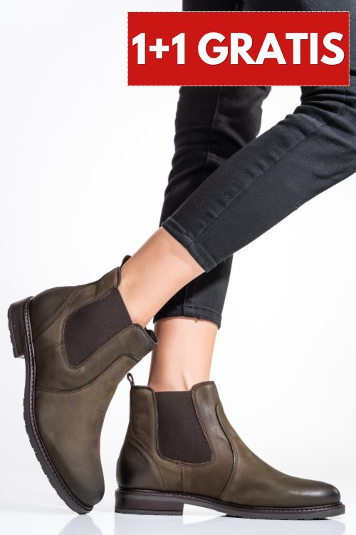 Ghete dama piele naturala nabuk maro 6s77486