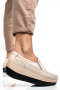 PANTOFI BEIGE PIELE NATURALA 1SP158