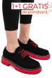 Pantofi black red suede csprl016