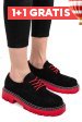 Pantofi black red suede csprl016
