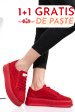 Pantofi sport rosii piele naturala intoarsa aspw202330
